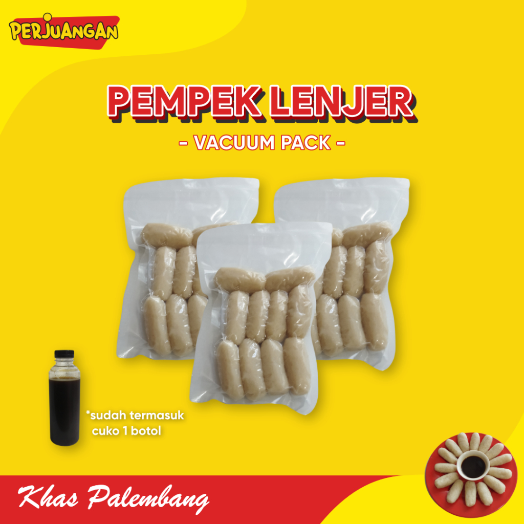 

PAKET PEMPEK LENJER KHAS PALEMBANG [VACUUM]/ 10 PCS - PEMPEK PERJUANGAN