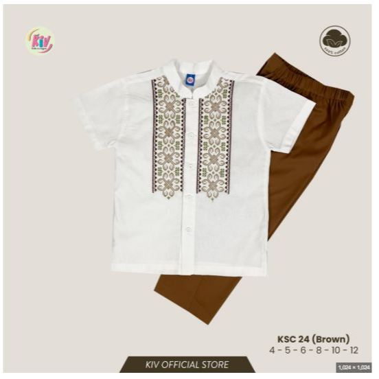 SETELAN KOKO KIV anak laki laki cowok atasan dan bawahan 1 setel celana baju usia 2 3 4 5 6 7 8 11 t