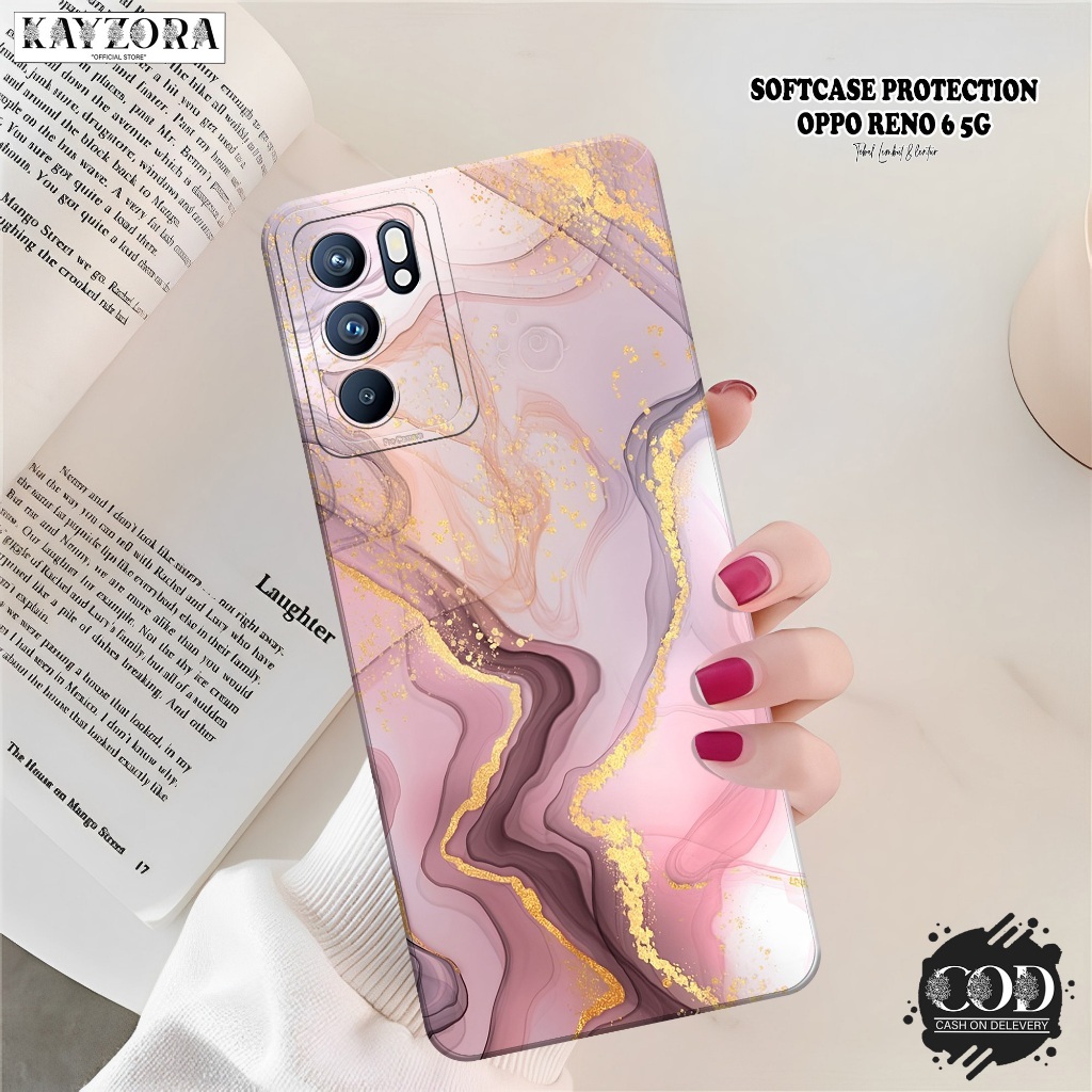 Case OPPO RENO 6 5G Terbaru - KAYZORA - Fashion Case Abstrak - Casing OPPO RENO 6 5G - Silikon Pro C