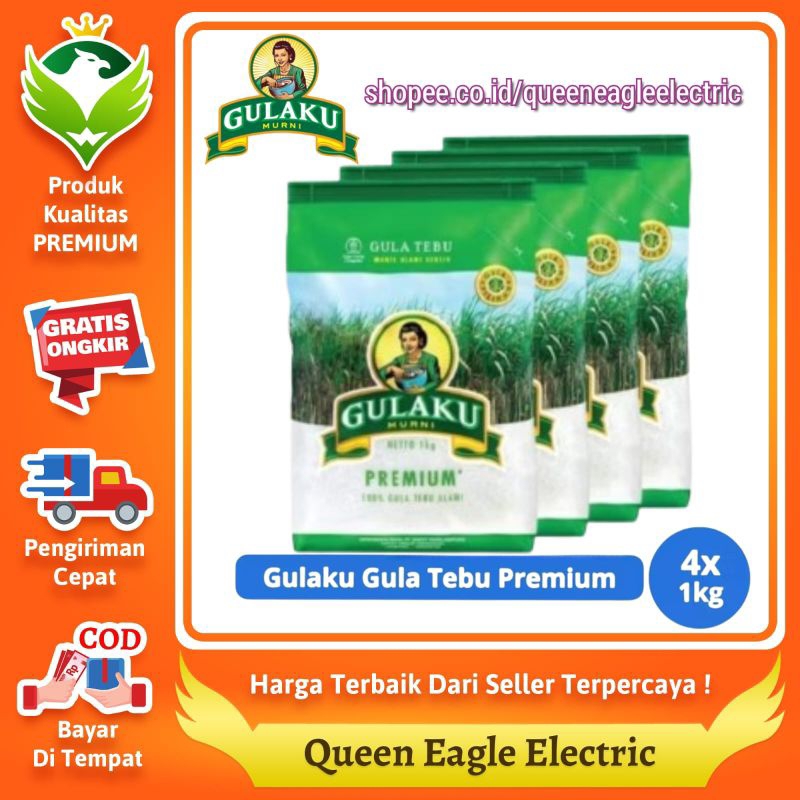 

[ 4 PCS x 1 KG ] Gulaku Gula Tebu