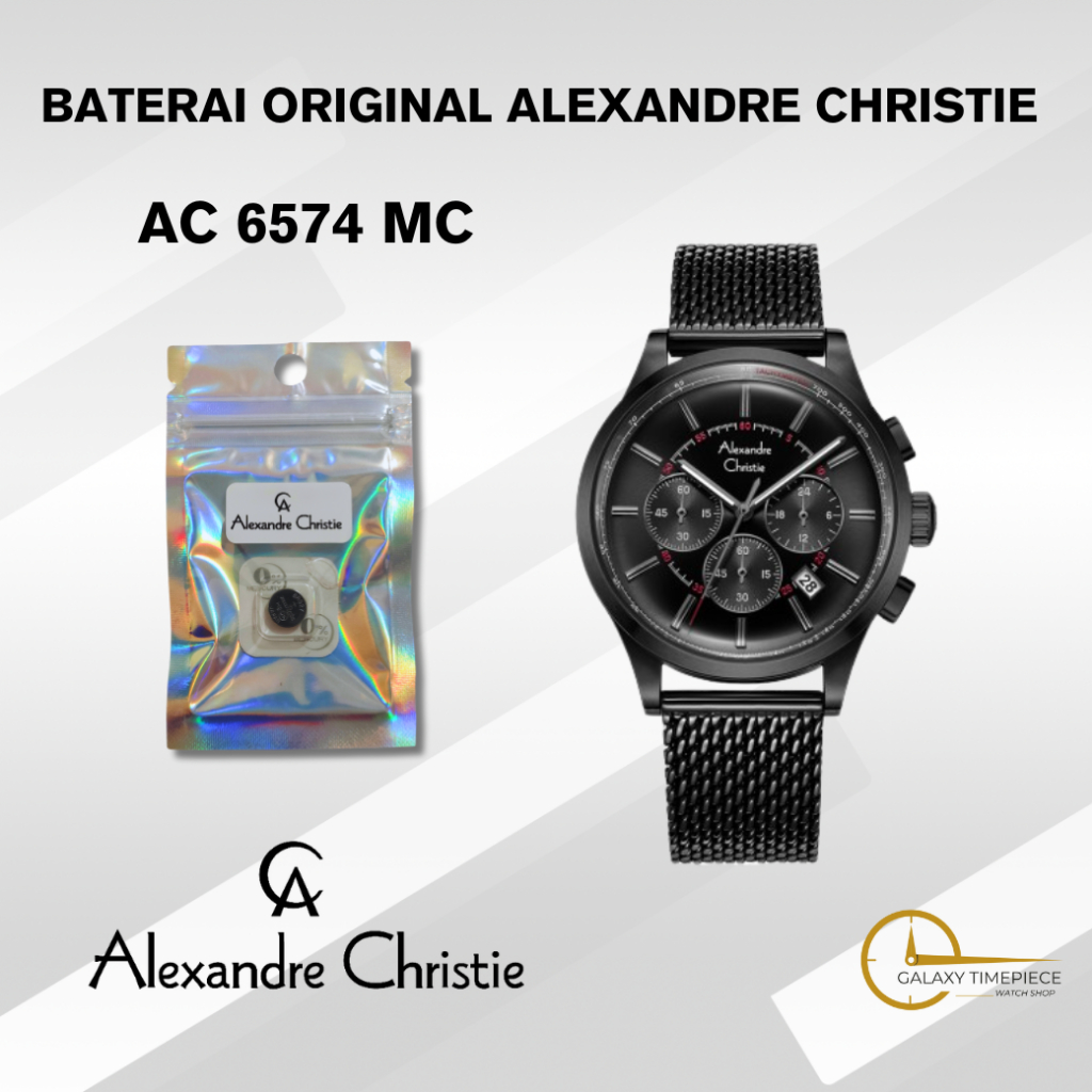 Baterai Jam Tangan Original Alexandre Christie 6574 MC