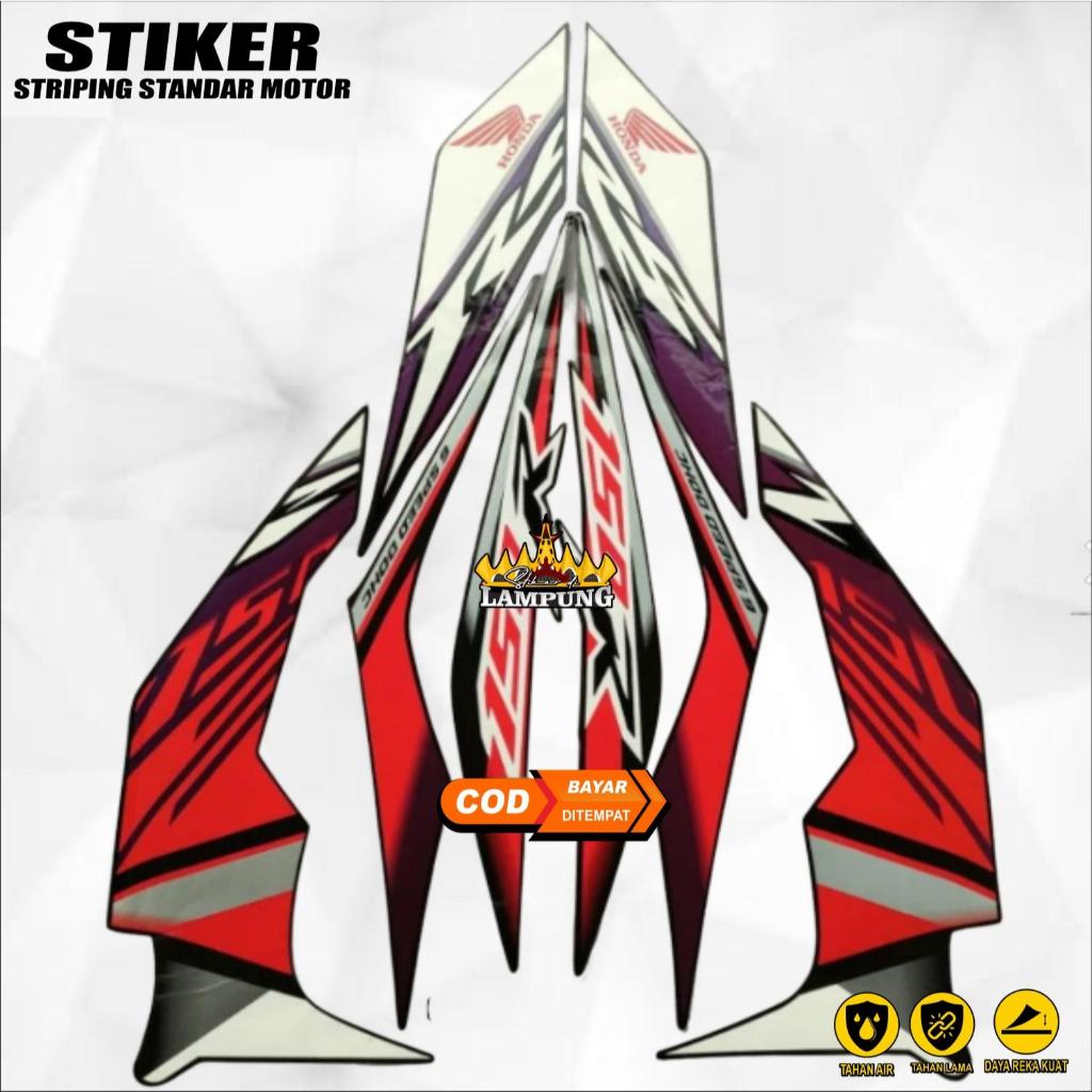 Striping honda sonic 150 r 2018-2019  hitam merah ungu list body standar honda sonic berkualitas