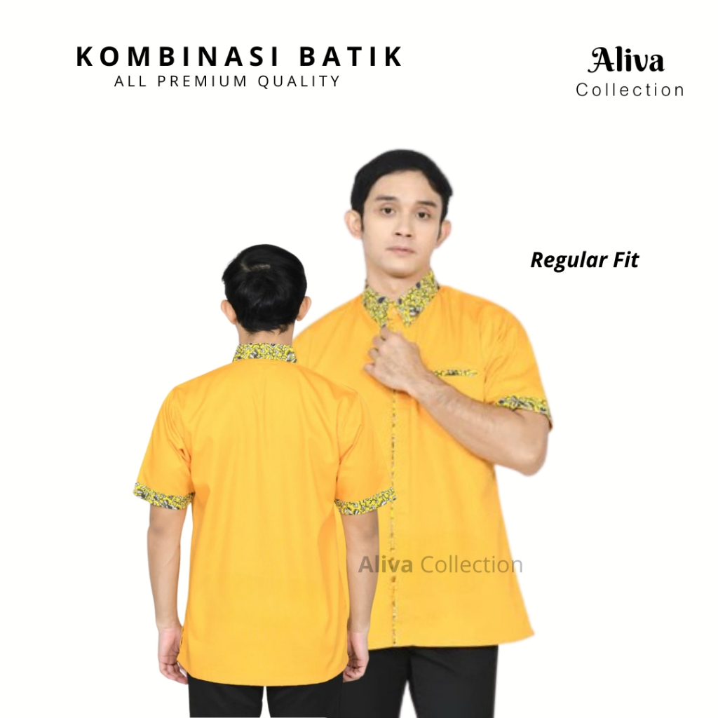 Kemeja pria baju kerja  karyawan baju batik murah kombinasi batik
