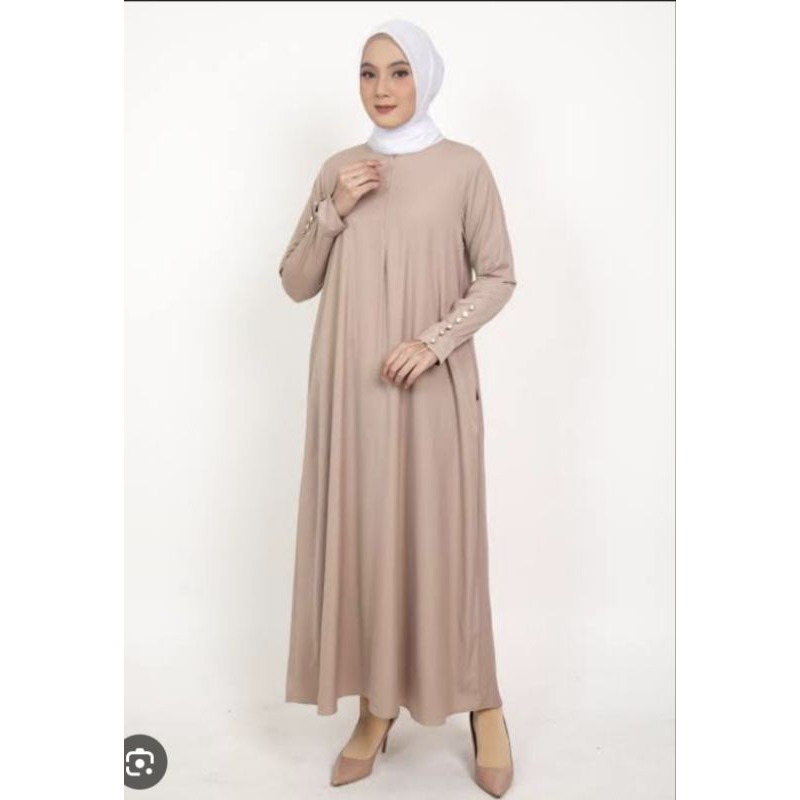 gamis coklat imut
