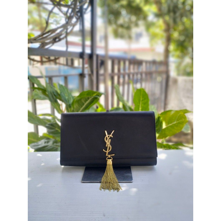 YSL Clutch tas wanita Yves Saint Laurent