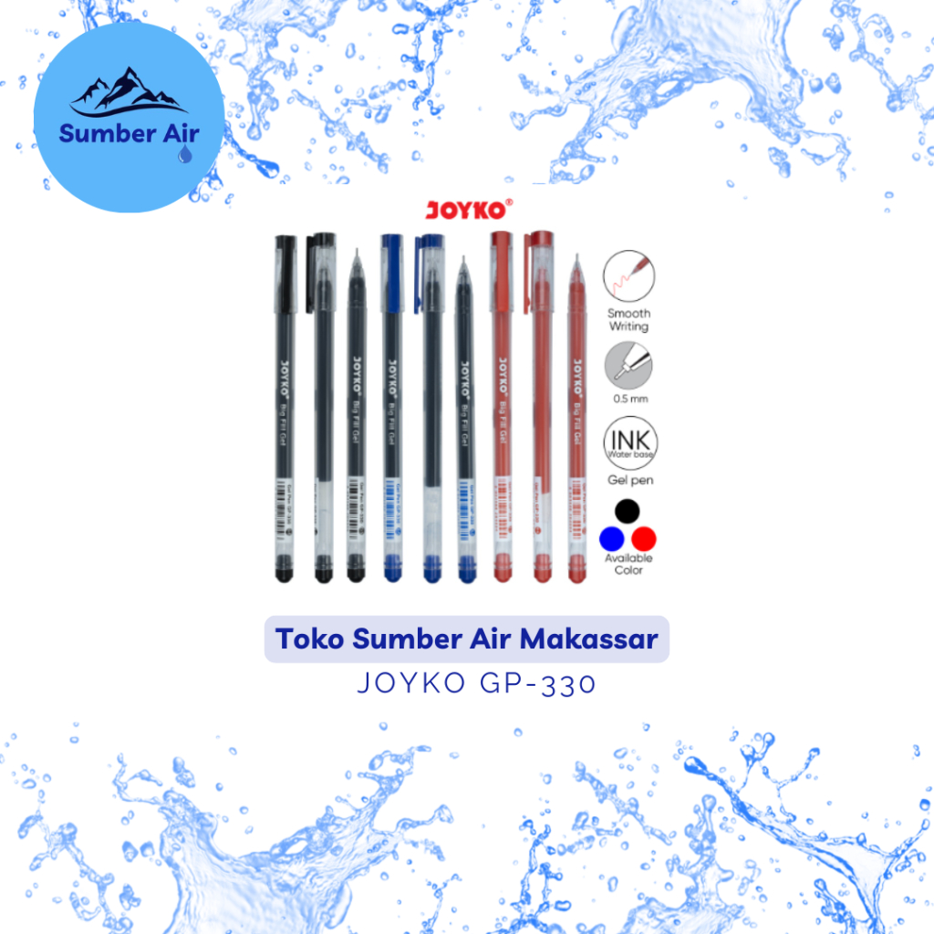 

JOYKO GEL PEN PULPEN PENA GP-330 Big Fill Gel 0.5 mm / 1 BOX (12PCS)
