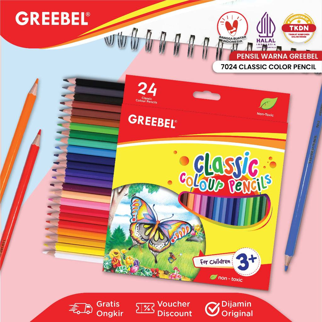 

Pensil Warna Classic Greebel 24 Warna 7024