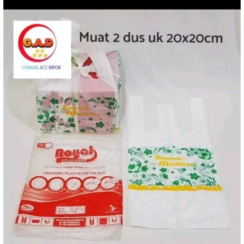 

kantong kresek royal buat dus uk 18x18 20x20 22x22