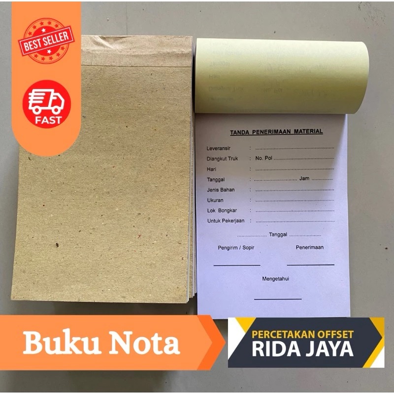 

Nota ukuran 1/4 Folio Ukuran (10,5 x 16 cm)