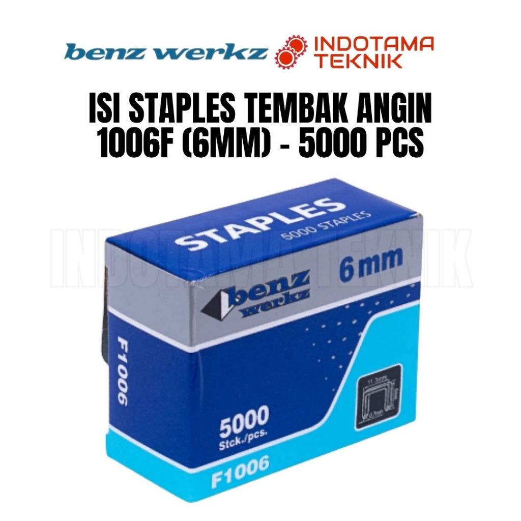 Isi Staples Tembak Angin 1006J [5000pcs] - Untuk Staples Jok Motor Benz Werkz