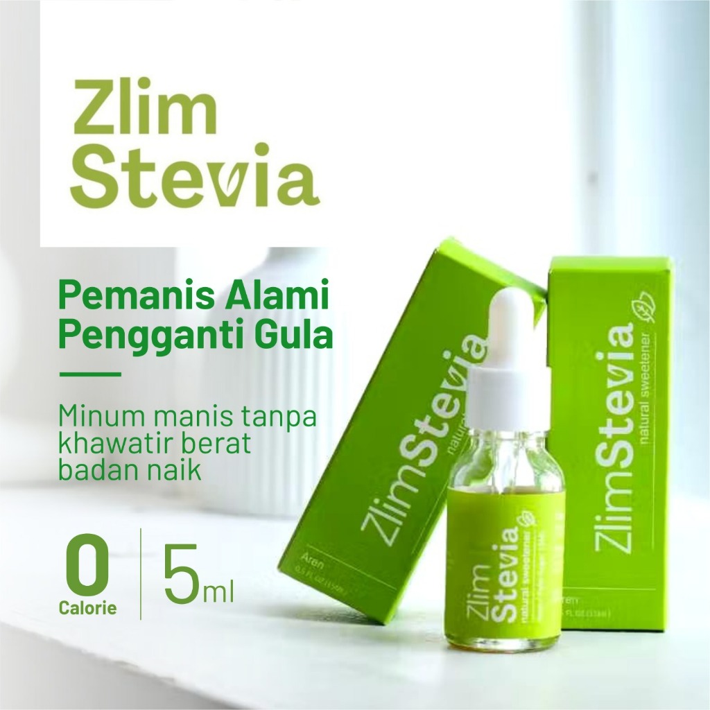 

ZlimStevia Natural Sweetener 5ml - Pemanis Alami Stevia yang Sehat dan Alami
