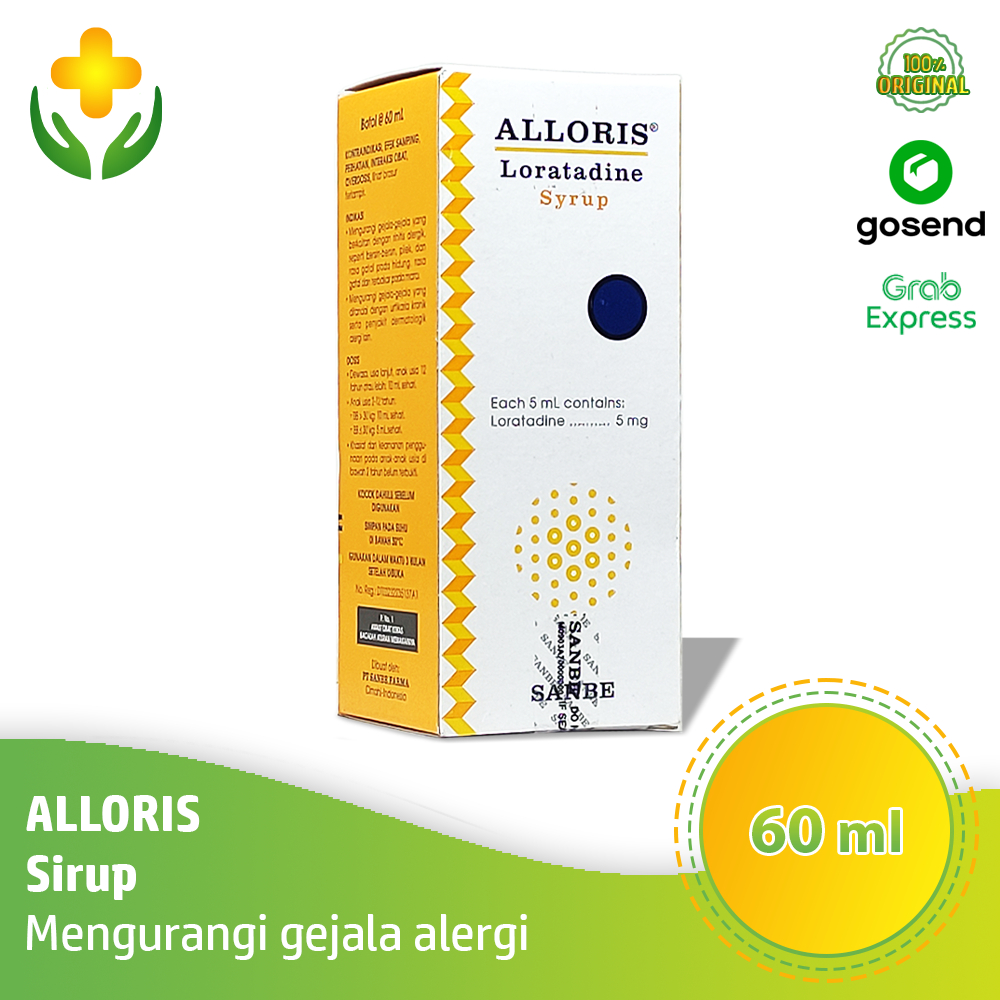 Alloris Sirup 60 ml Obat Alergi Anak Biduran Gatal Hidung Berair