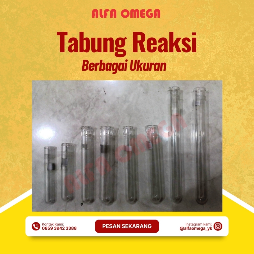 Tabung Reaksi Merk Iwaki - Berbagai Ukuran
