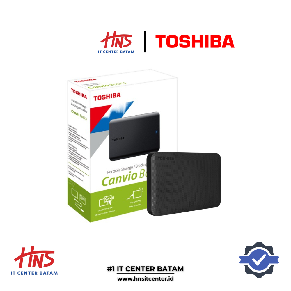 HARDISK EXTERNAL TOSHIBA CANVIO BASIC 2.5″ USB-C – USB 3.2 (1TB – 2TB – 4TB)