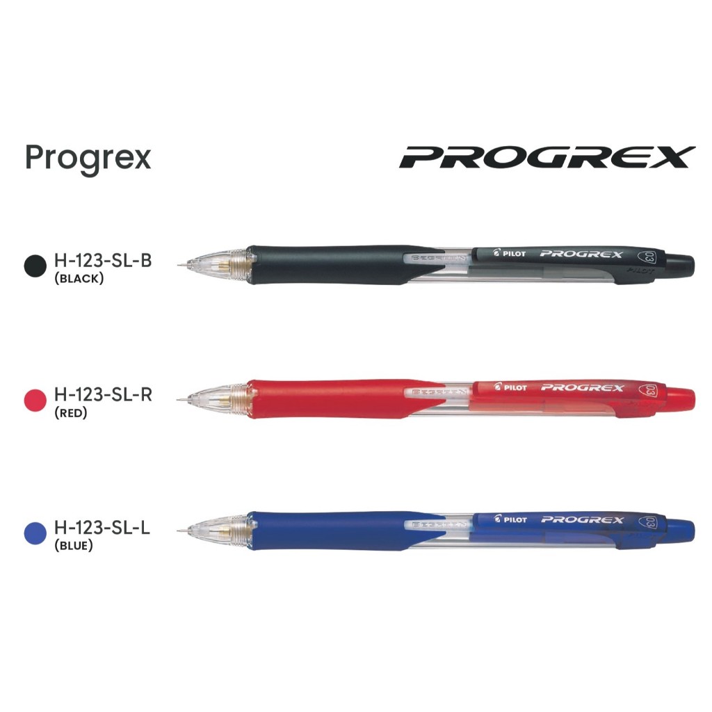 

Pensil Mekanik/Pilot Progrex Mechanical Pencil 0.3MM/Pensil Anti Pegel Isi 12 Pcs