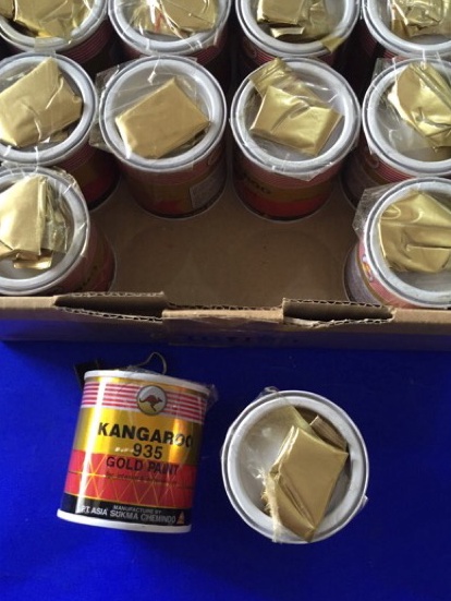 Mega Cat Warna Emas  Bronze Gold Kangaroo 1ml cat teralis  Gold paint