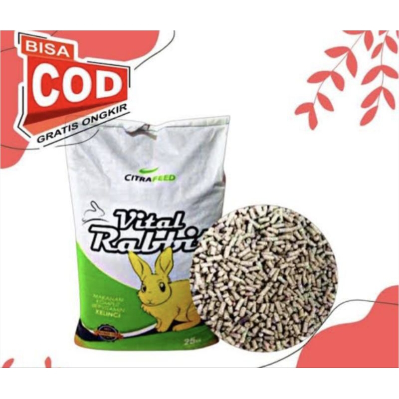 Vital rabbit pakan kelinci Pur pakan jadi untuk kelinci
