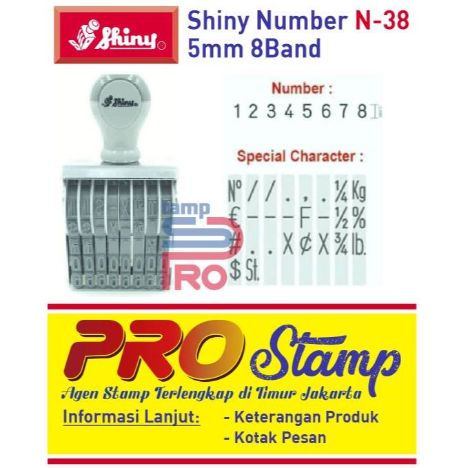

Stempel Angka Manual Shiny N-38 / N 38 / 5mm 8digit