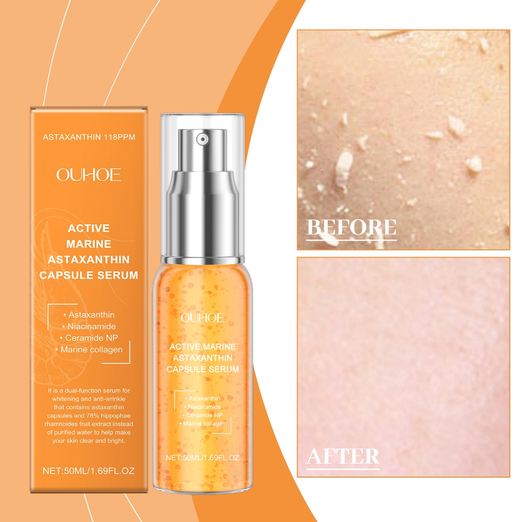 OUHOE Astaxanthin Wajah esensi Menyukur dan Kulit Baik Menyukur esensi