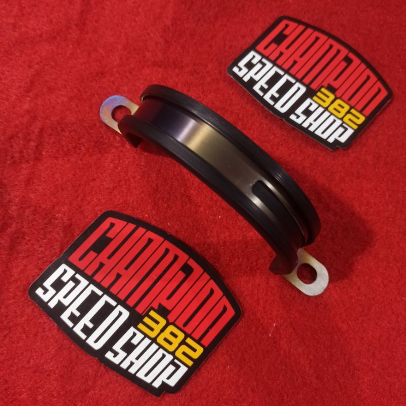 Bracket Clamp Kleman Klem Titanium Knalpot Silencer 2Tak 2T 2 Tak 60mm-65mm HBY LMN DBS Tyga CMS WRC