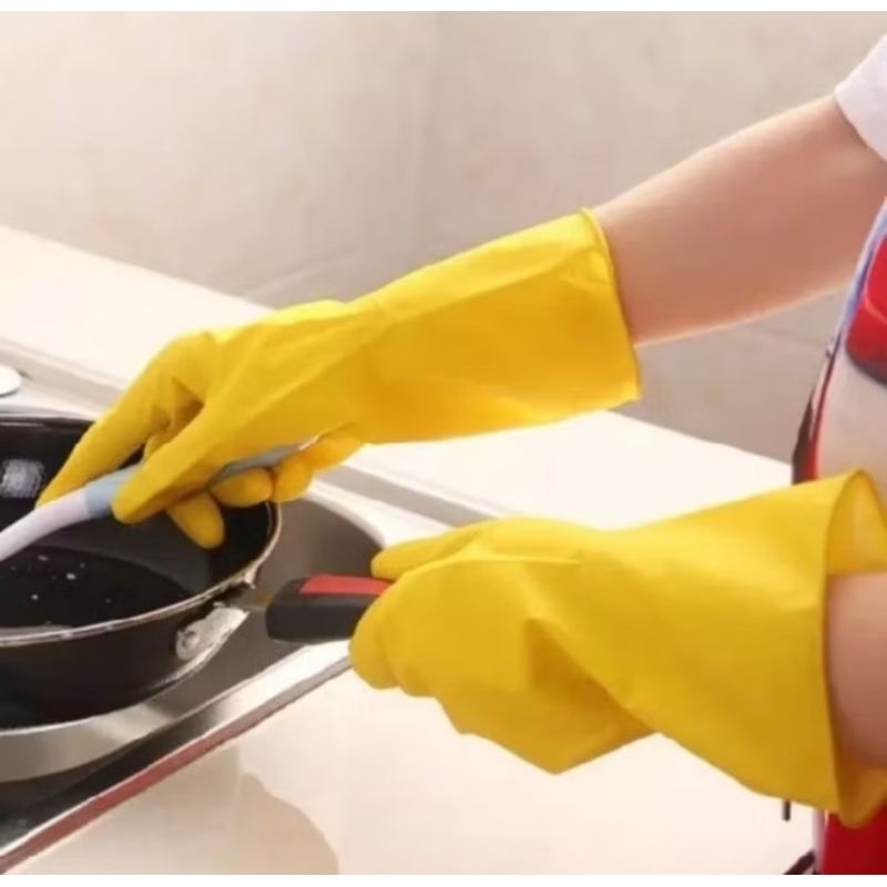 SARUNG TANGAN CUCI KARET LATEKS PANJANG / SARUNG TANGAN KARET