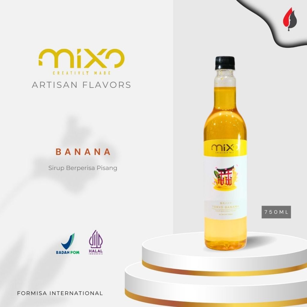 

MIXO Tokyo Banana Syrup 750ml - Sirup Minuman Rasa Pisang Tokyo 750ml