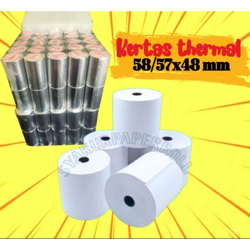 

Kertas kasir thermal 57/58x48 / Struk printer 58MM
