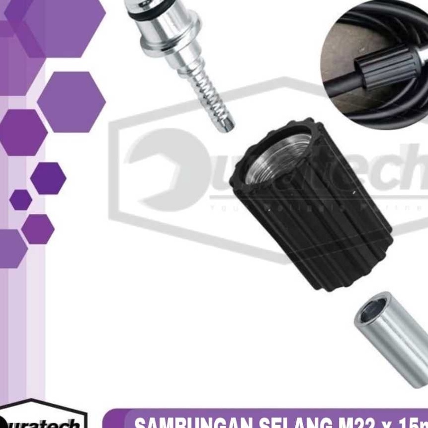 Potongan Adapter Fitting Nepel Selang Mesin Cuci Mobil Motor Jet Cleaner M22 x 15mm Adaptor Sambunga