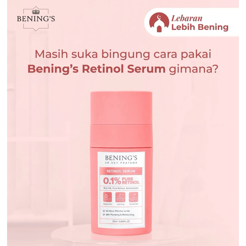 Bening's New Serum Retino l Skin Regeneration Serum | Serum Scar / Bopeng By Dr Oky pratama / Bening