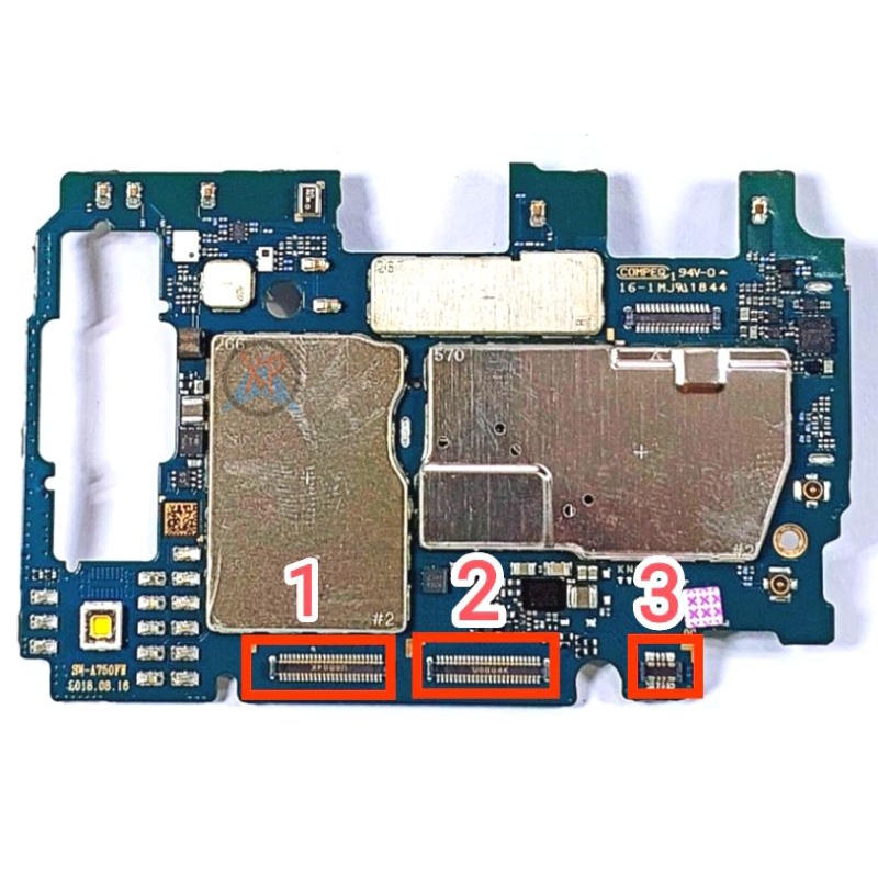 KONEKTOR LCD DI MESIN SAMSUNG A750F A7 2018 FPC ON BOARD