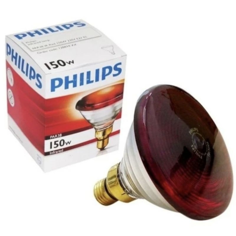 Lampu Sorot PAR38 150W Philips Infrared Merah Lampu Terapi IR 150Watt
