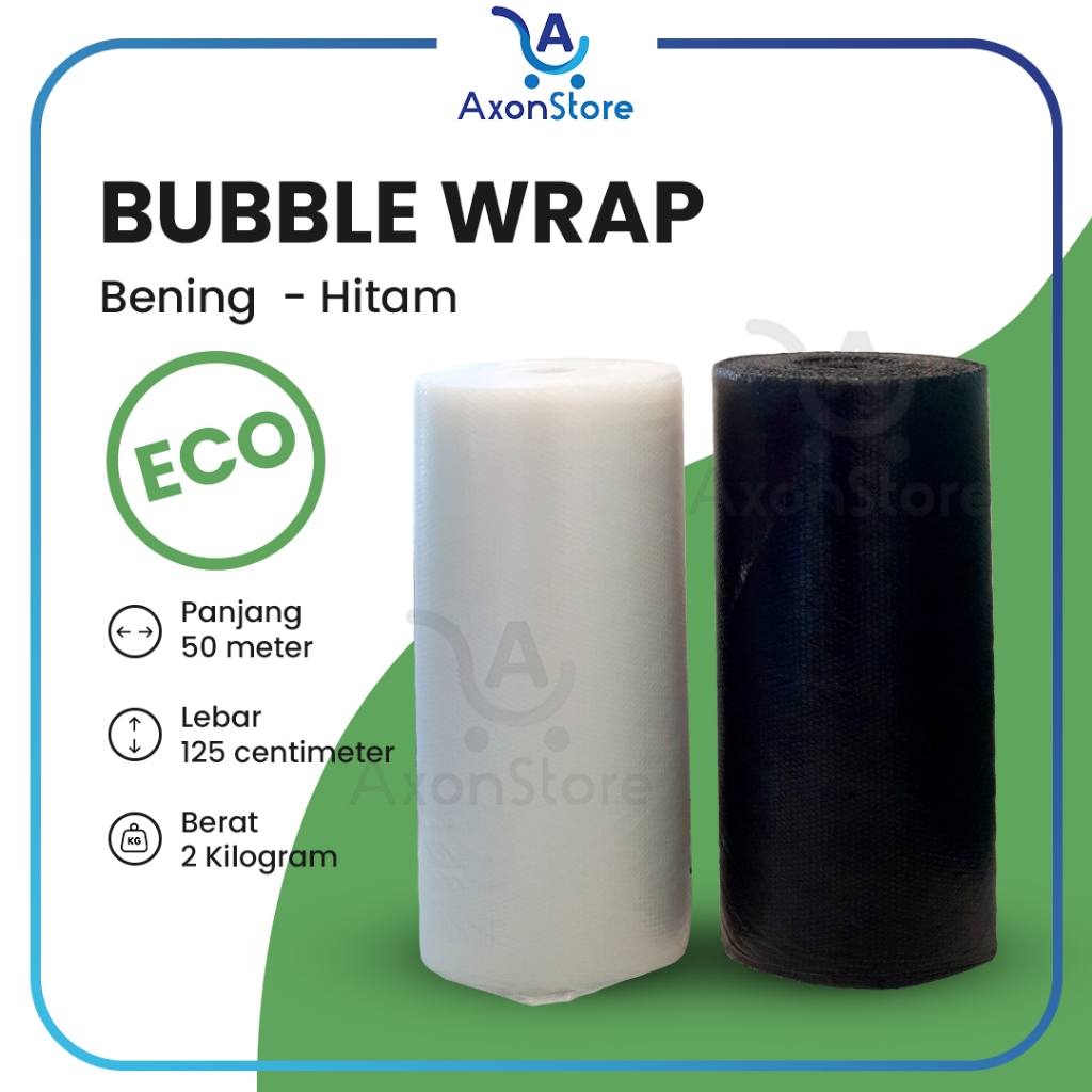 

BUBBLE WRAPPING ECO HITAM 125cm x 50m Buble Wrapping Tipis Pack Eceran Murah