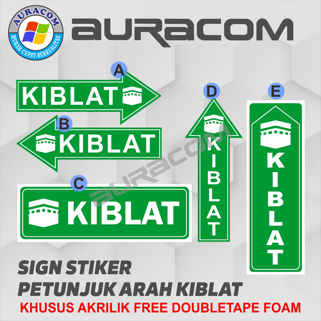 

STIKER PETUNJUK ARAH KIBLAT ANTI AIR | WATERPROOF TAHAN LAMA - B111
