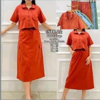 One set rok cargo bahan katun modis, freesize ld 104