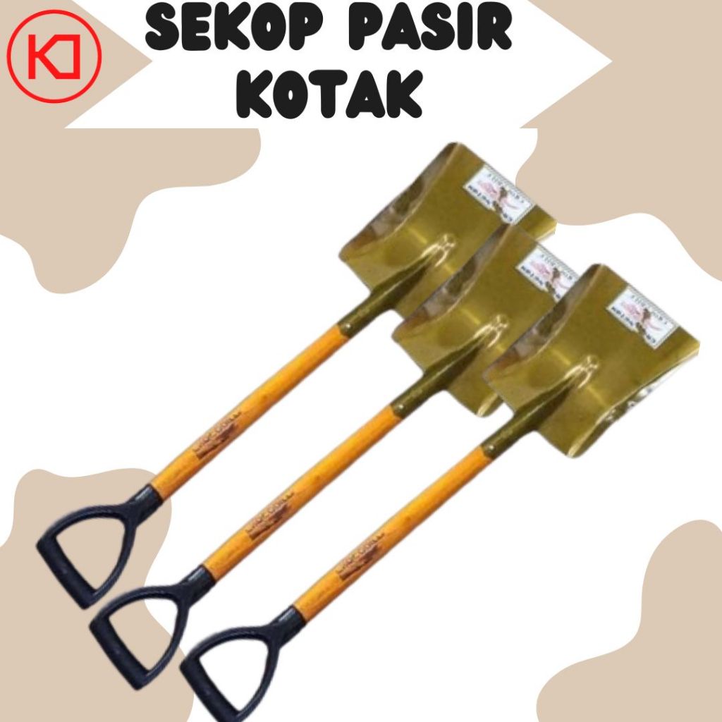 Sekup/Sekop/Skrop Pasir Rata Cap Buaya Sekop Tanah Crocodile Kuning Bangunan Proyek