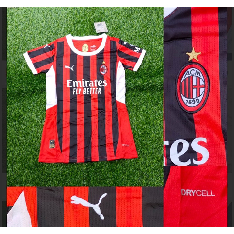 Jersey Kaos Baju Sepak Bola Ladies Cewek Cewe Wanita perempuan Milan Home New Musim Season Tahun Ter