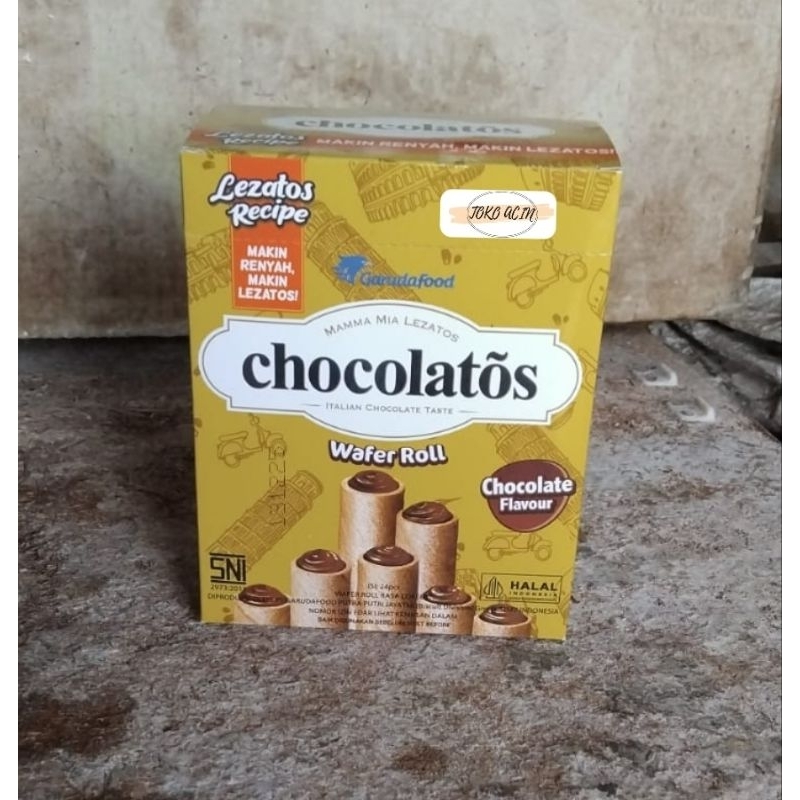 

Chocolatos wafer roll coklat, astor coklat