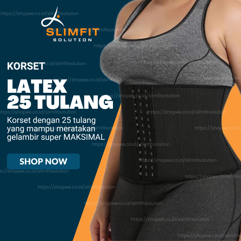 Korset Pelangsing Stagen Pengecil Perut Body Shaper Korset Latex Latek Pelangsing Perut Pasca Melahi