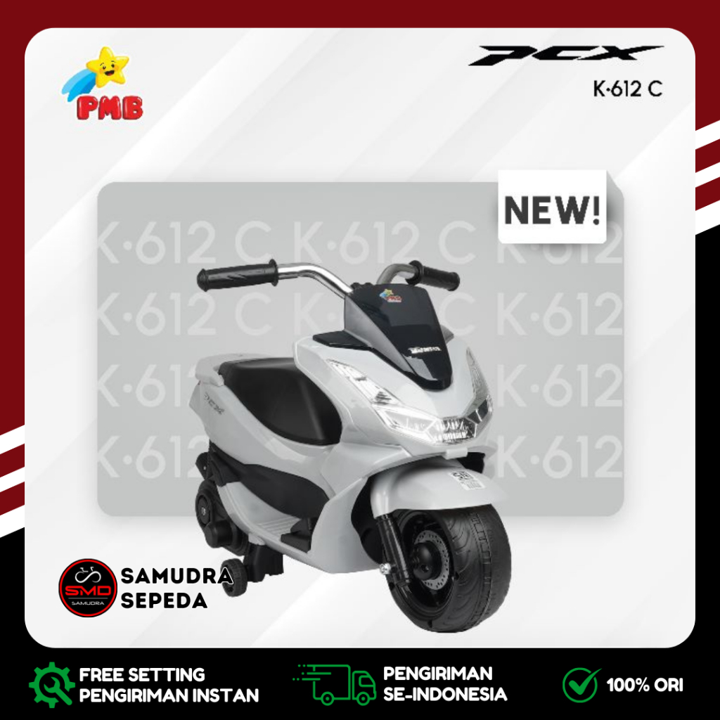 RB22 Motor Aki Mainan Anak Cas PMB PCX CBR NMAX SCOOPY K611 K612 K613 K615 Mini 6V Murah BDG