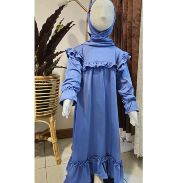 Almira Gamis Set Hijab - Gamis + Pashmina Instan