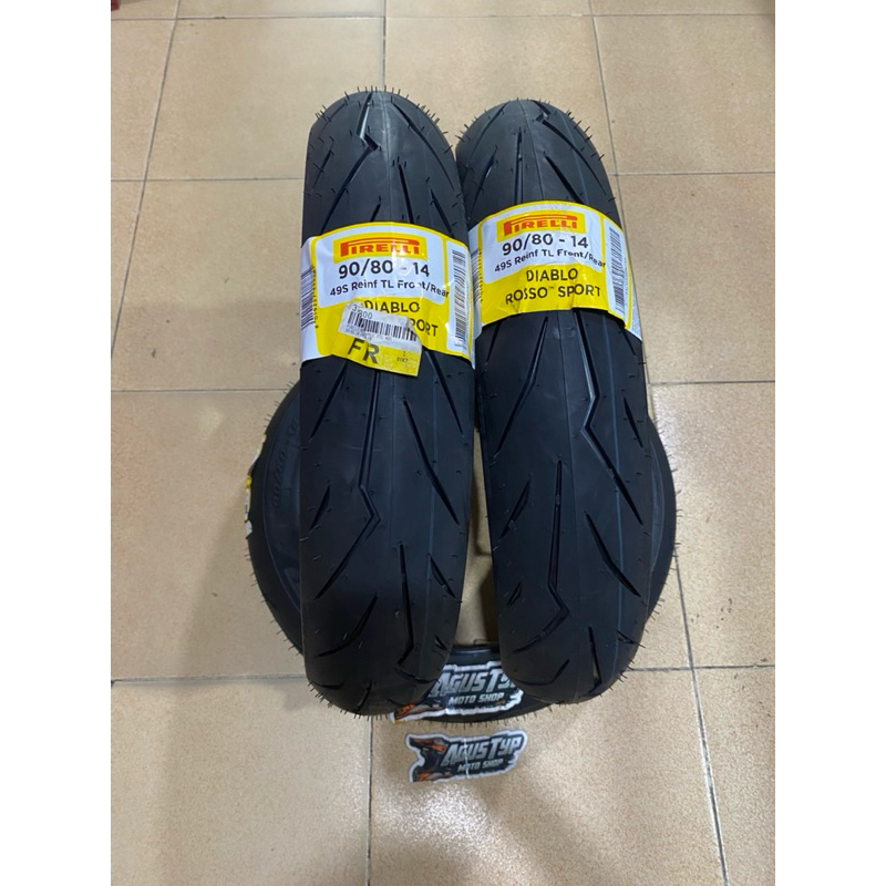 ban pirelli diablo rosso sport 90/80-14 rosso sport