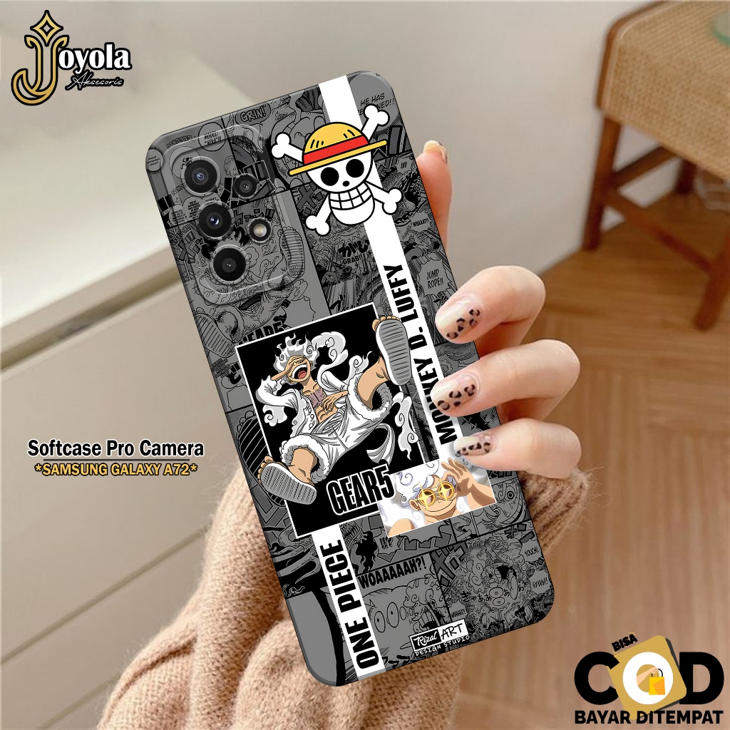 JOYOLA Case Samsung Galaxy A72 - Fashion Case Anime - Softcase Samsung Galaxy A72 - Pro Camera - Cas