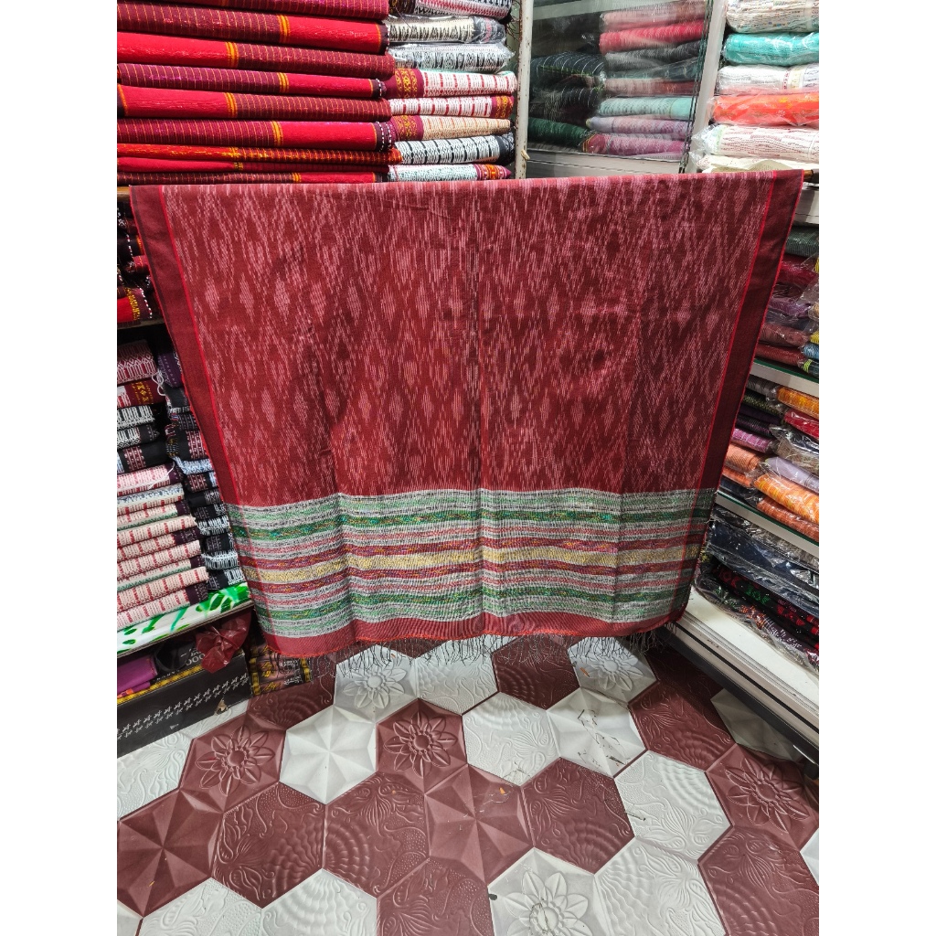 Ulos Simalungun Panoropi Pertap Tanpa Selendang Merah Maroon