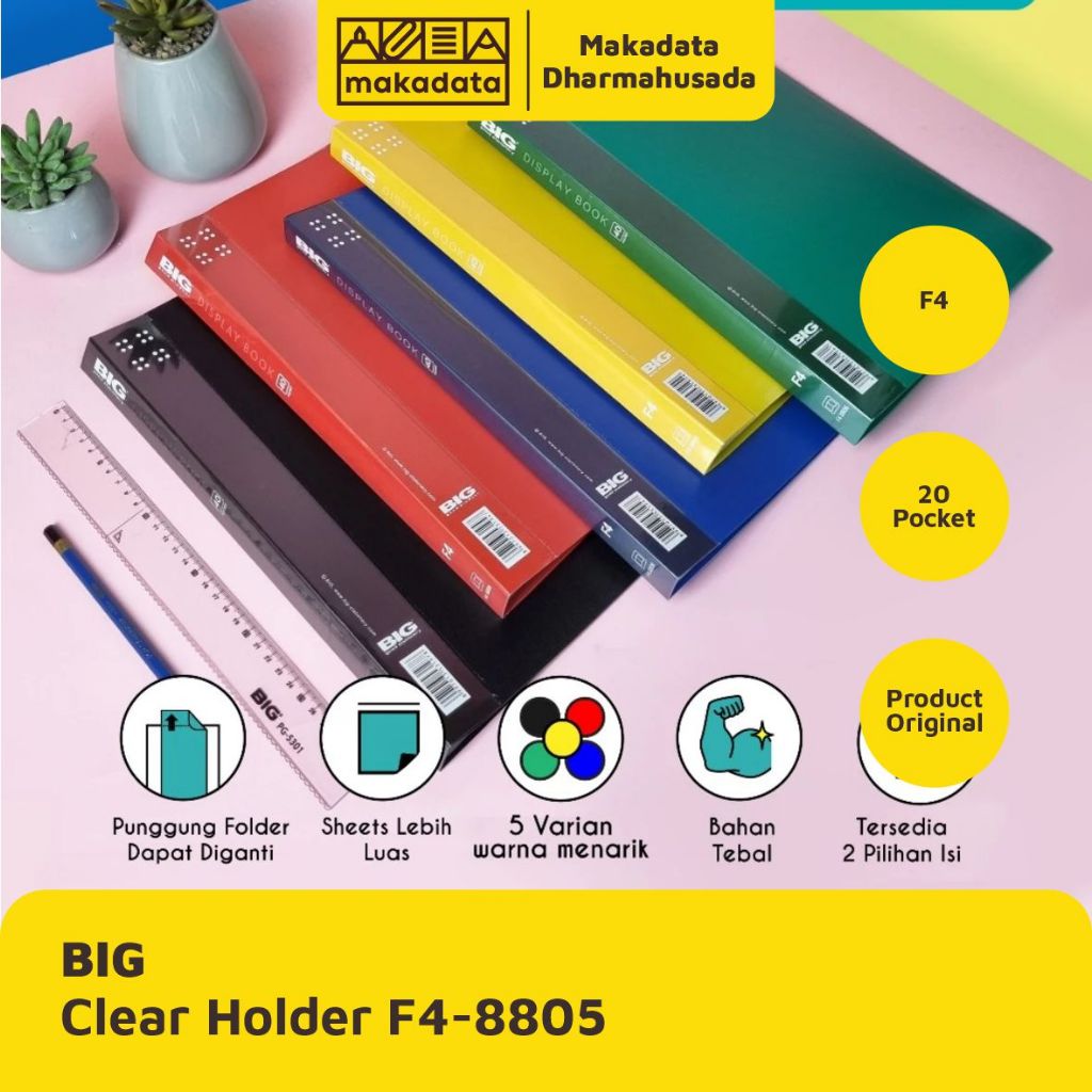 

MAP HOLDER | CLEAR HOLDER BIG UKURAN F4 20 POCKET 8805 (1PCS)