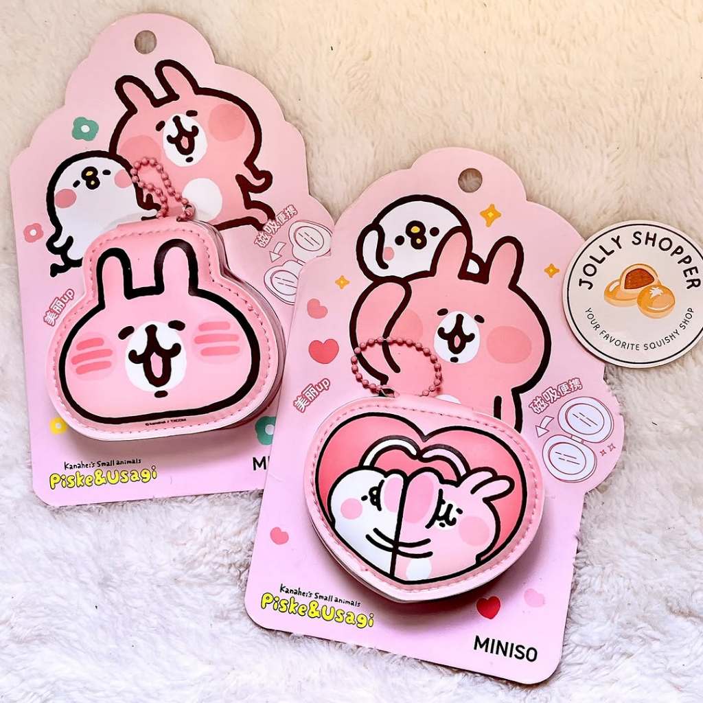 [READY STOCK] Kanahei Small Animals Piske Usagi - Cermin Lipat Cermin Kaca Squishy - Squeeze Portabl
