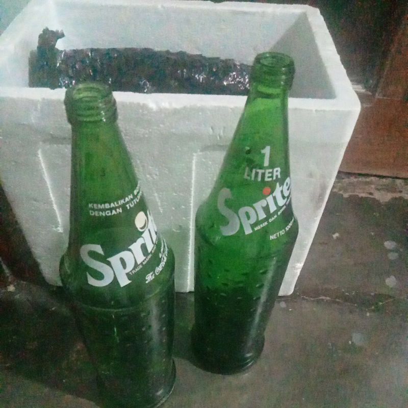 Botol kaca sprite 1 liter/1000ml grosir
