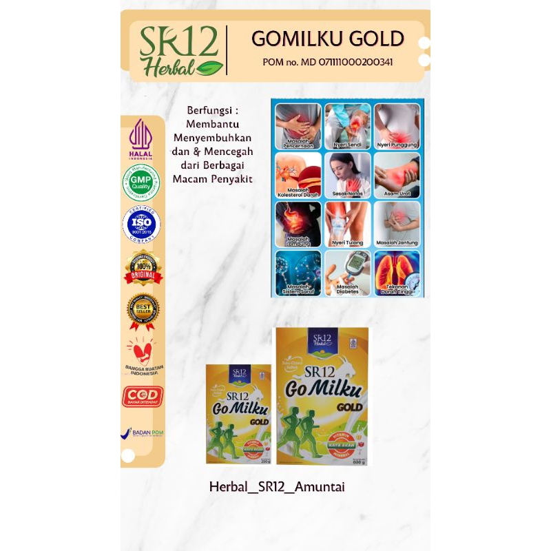 

GOMILKU GOLD SR12 | SUSU UNTUK LANSIA | UNTUK TULANG SENDI