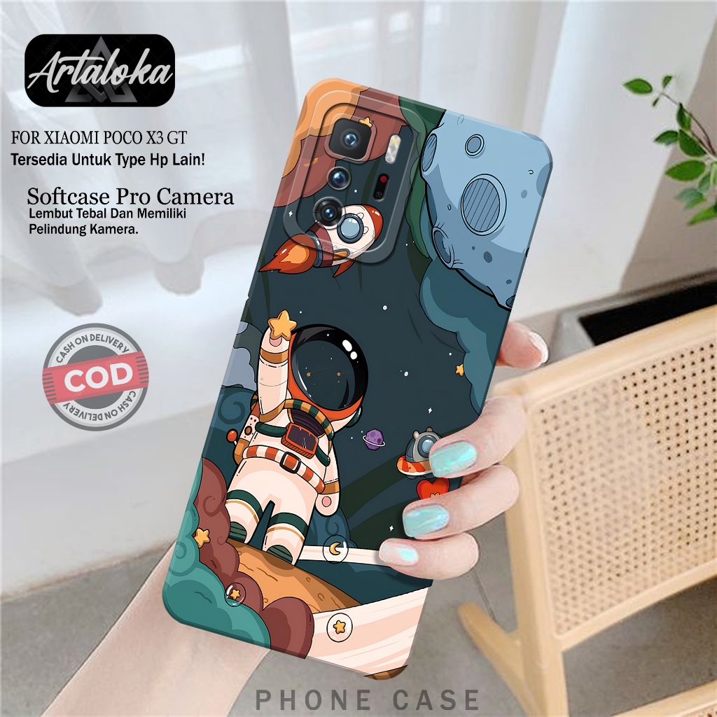 Softcase Hp Xiaomi Poco X3 GT Fashion Case Astronod Case Poco X3 GT Silikon TPU Pro Camera Casing Xi