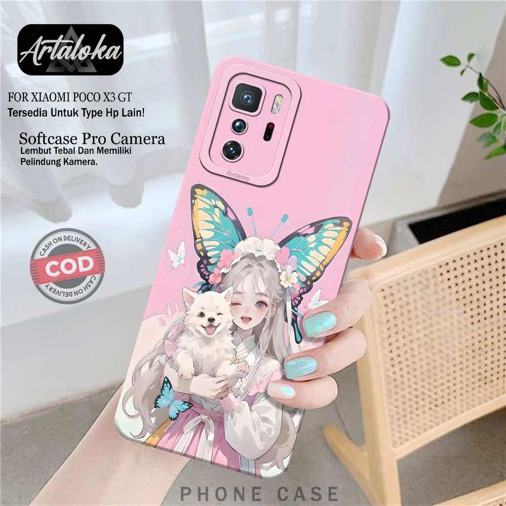 Softcase Hp Xiaomi Poco X3 GT Fashion Case Kartun Case Poco X3 GT Silikon TPU Pro Camera Casing Xiao