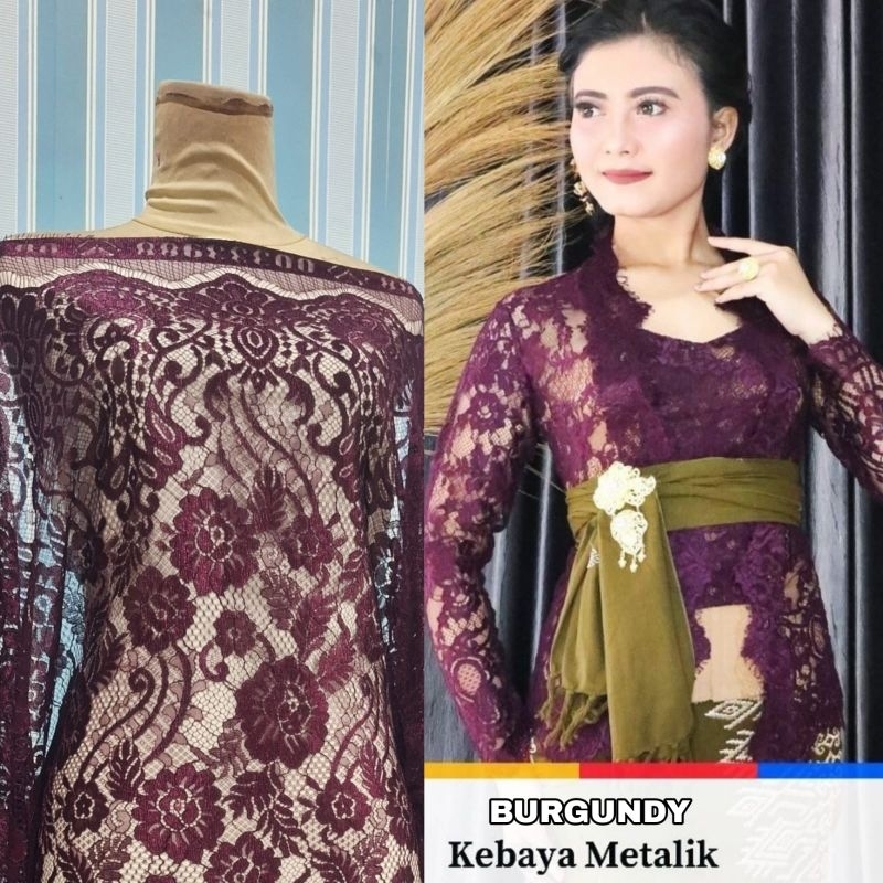 KAIN BROKAT SEMIFRANCIS BAHAN KEBAYA MODERN BROKAT MURAH BAHAN KEBAYA GLOSI
